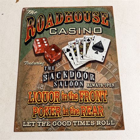 Casino 12.5x16” Retro Metal Sign