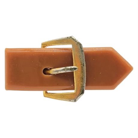 Vintage Early Plastic Buckle Brooch