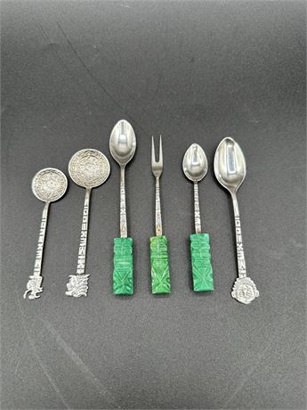 Mexican Sterling Hors D'Oeuvres Set