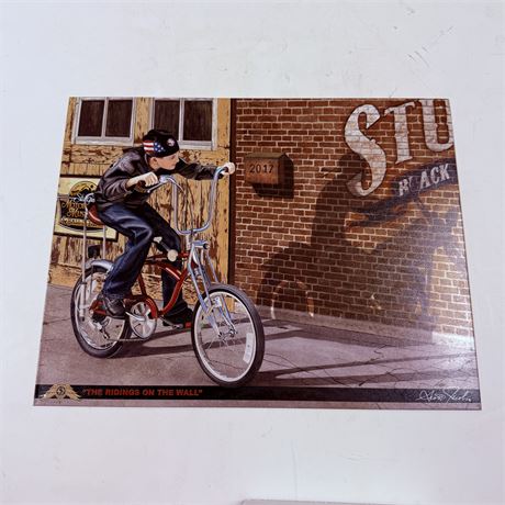 Motorcycle 12.5x16” Metal Sign