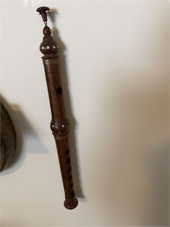 Wooden Chalunieau Single Reed Instrument Predecessor to Clarinet