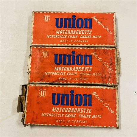 3 NOS Union Motorcycle Chains