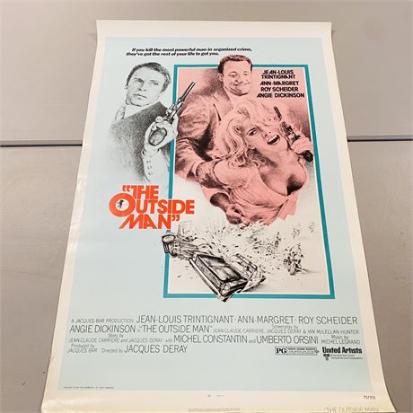 Original 1972 The Outside Man Movie Poster