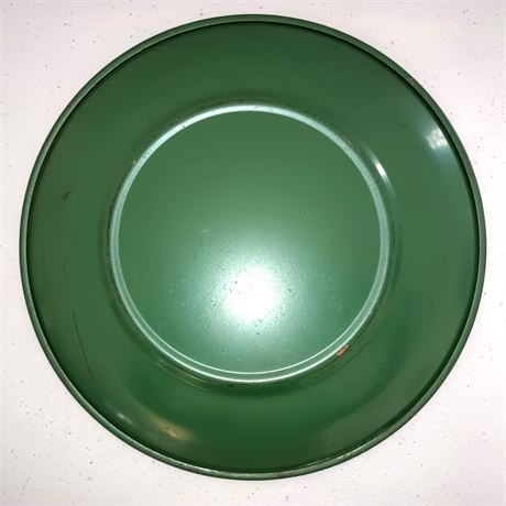 Vintage Tin Set of 6 Green Plates