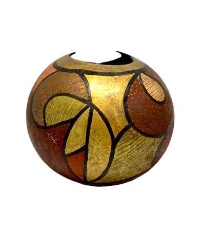 Handpainted Decorative Gourd Bowl