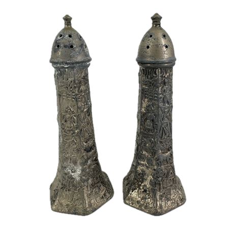 Pair of WG Co Pewter Salt & Pepper Shakers