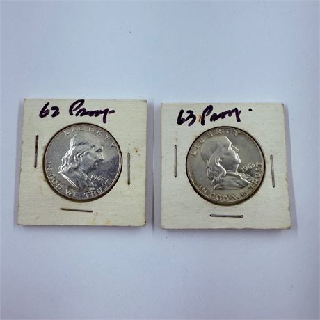 1962 + 1963 Franklin Half Proofs