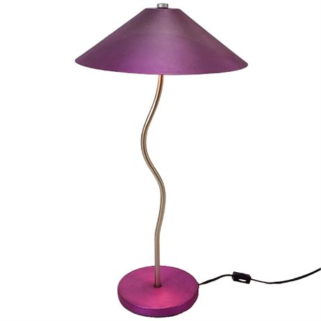 Vintage Memphis Style Anodized Pink Table Lamp