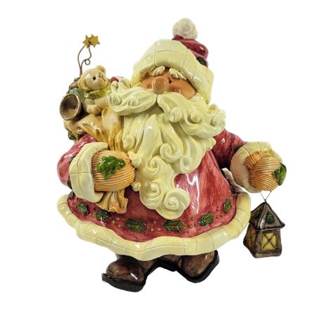 Vintage Santa Claus Holding His Toy Bag Figure