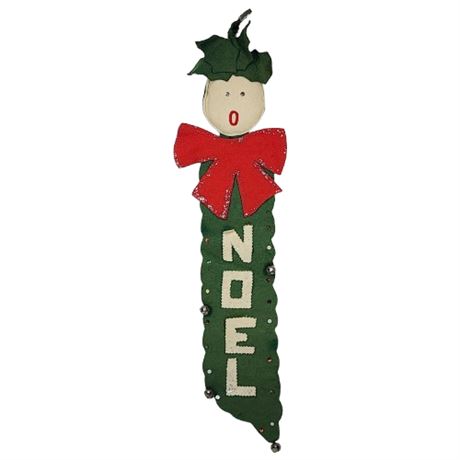 Vintage Handmade NOEL Felt Wall Hanging
