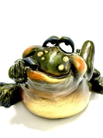 Vtg John Raya Beasties Frog Sculpture