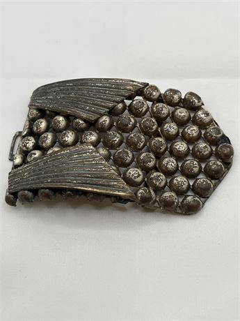 Vintage art deco heavy metal belt buckle