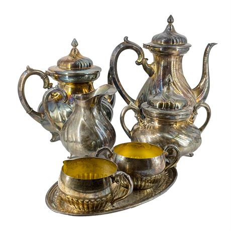 Antique Silver Plated Tea Set