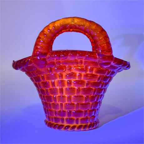 Amberlina Cadmium Glass Basket from LE Smith