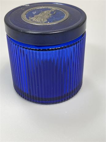 Vintage Avon, cobalt sachet  cream jar