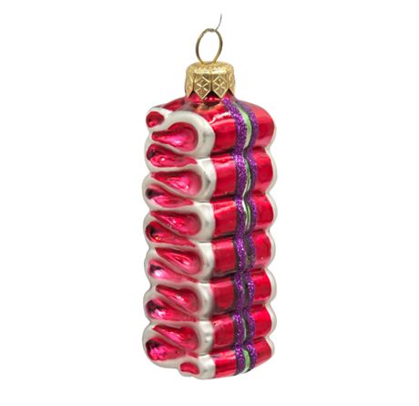 Ribbon Candy, Glass Ornament
