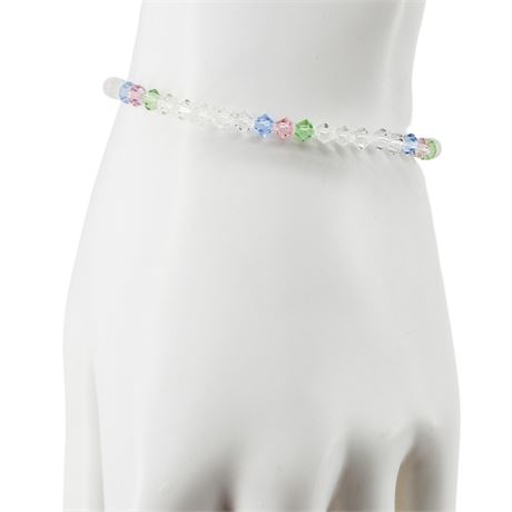 Artisan Made Bi-Cone Crystal Bead Bracelet