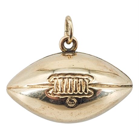 Vintage JMF Gold Filled Football Pendant