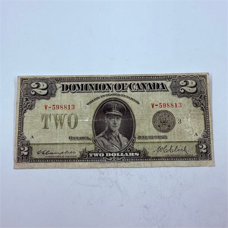1923 Canadian $2 Note