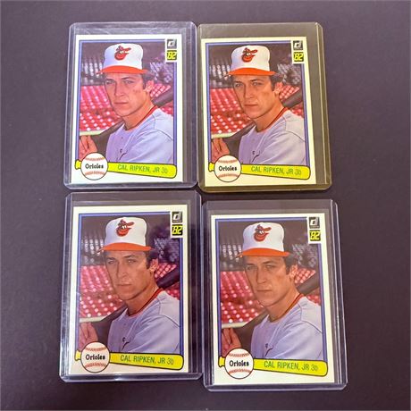 4 Cal Ripken Jr Rookie Cards - Pack Fresh