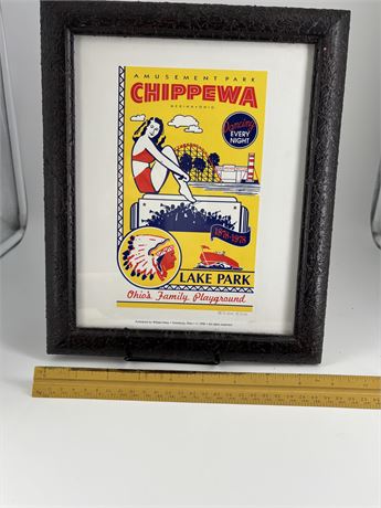 1999 Chippewa Lake Ad Framed & Signed