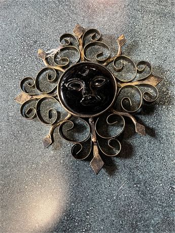 Sun and splendor cast iron garden sign