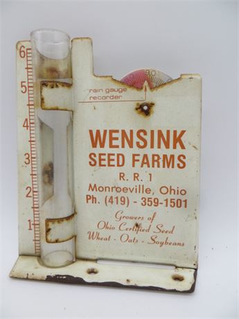 Wensink Seed Farms Rain Guage
