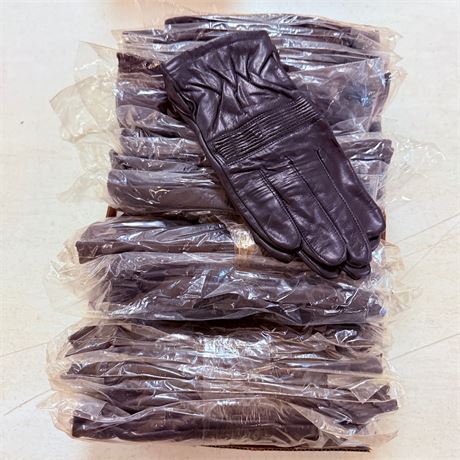 25 Pairs NOS Leather Motorcycle Gloves - Medium