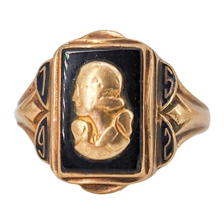 Vintage JOSTENS 10K Gold 1952 Class Ring, Sz 6
