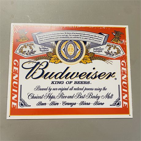 12.5x16” Budweiser Metal Sign