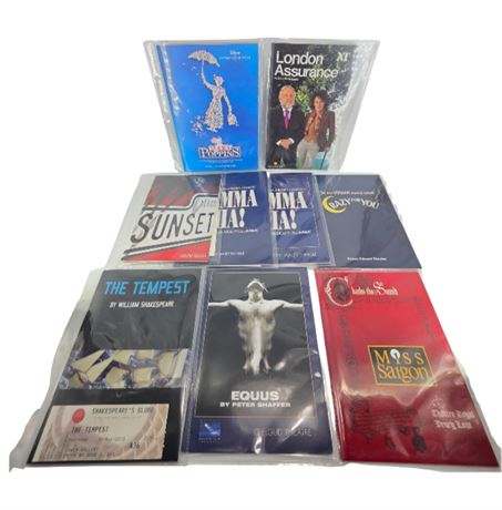 Lot of London Theatre Playbills + Binder