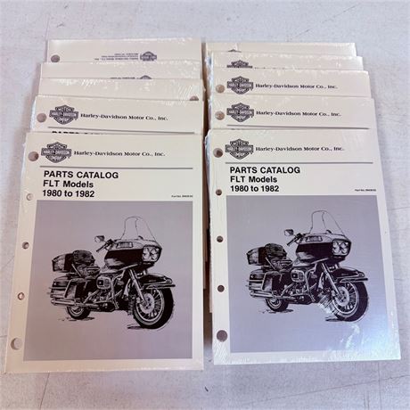 10 NOS Harley Davidson Parts Catalogs