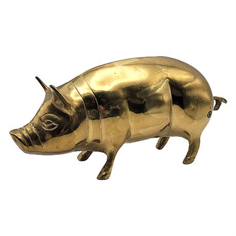 Brass Pig Figurine