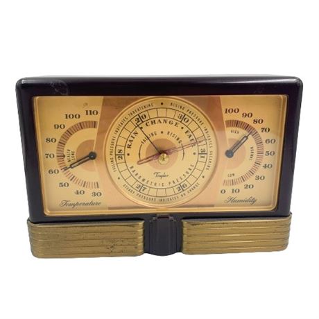 1926 Bakelite Taylor Instruments Art Deco Barometer