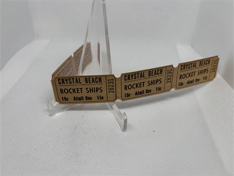 Crystal Beach Rocket Ships Ride Tickets