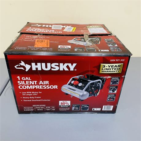 Husky 1gal Silent Air Compressor