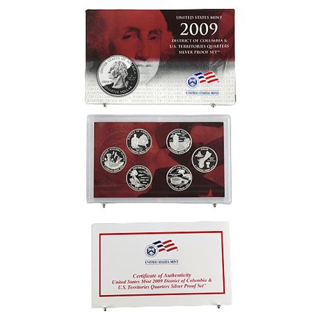 2009-S US Mint Silver Quarters Proof Set w/ COA