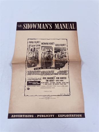 Money Women and Guns Original Movie Pressbook