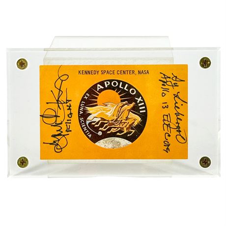 Original, Signed Ticket to the Launch of Apollo XIII