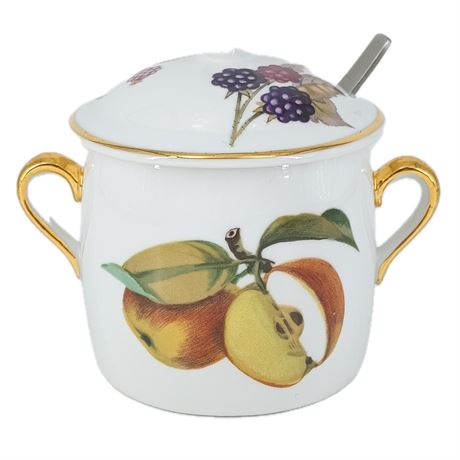 Royal Worcester Evesham Gold Jelly Jam Mustard Honey Jar