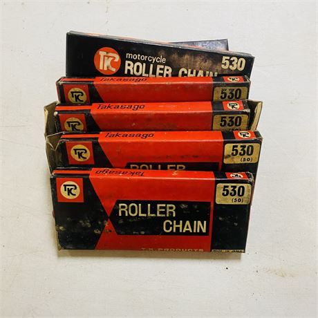 6 NOS 530 Roller Chains