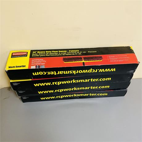 4 New 24” Push Broom Brush Heads
