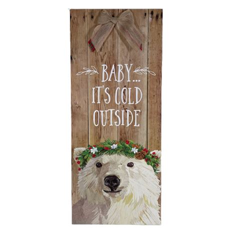 C.R. Gibson "Baby its Cold Outside" Polar Bear Decorative Wall Art
