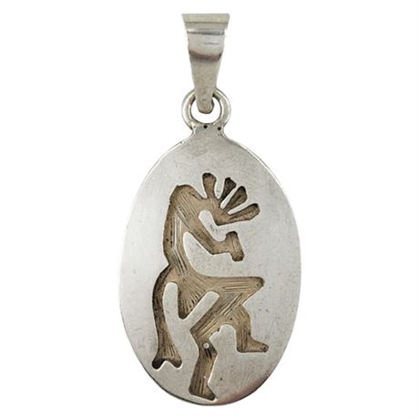 Vintage Sterling Silver Native American Kokopelli Pendant