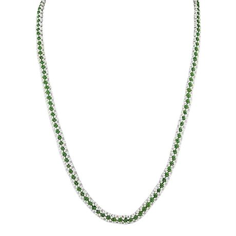 Vintage Native American Seed Bead Flowers Necklace