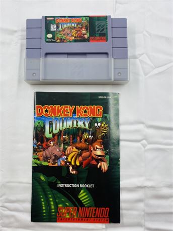 SNES Donkey Kong Country w/ Manual