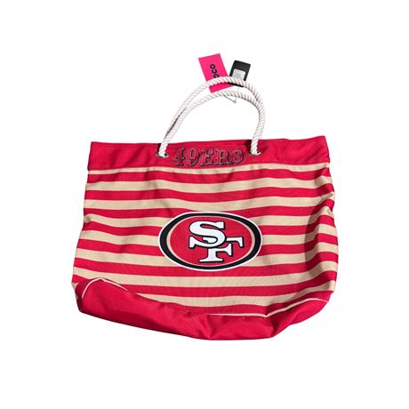 FOCO San Francisco 49ers Nautical Stripe Tote