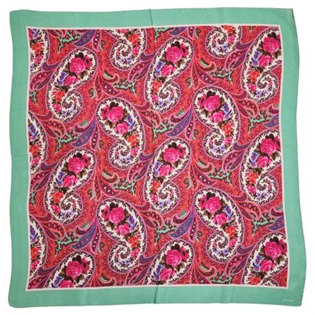 Vintage ALBERT NIPPON Floral Paisley Silk Scarf
