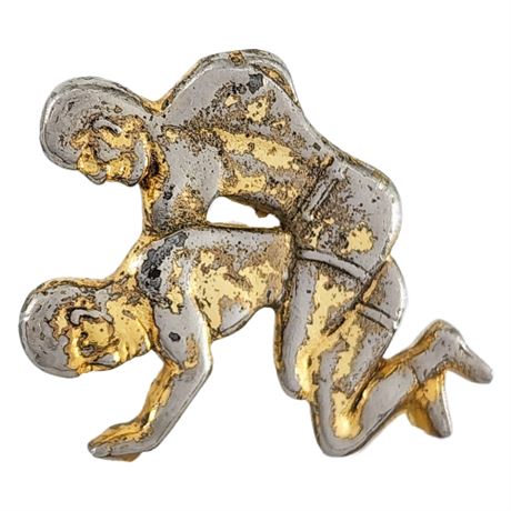 Vintage Wrestling Lapel Pin