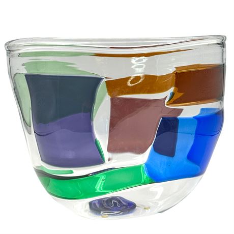 RPM Studios Large Signed Fused Art Glass by Harley Stuart